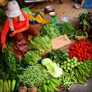 Vegetables on a street market stall